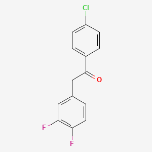 Chemical structure of 1-(4-Chlorophenyl)-2-(3,4-difluorophenyl)ethanone