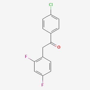 Chemical structure of 1-(4-Chlorophenyl)-2-(2,4-difluorophenyl)ethanone