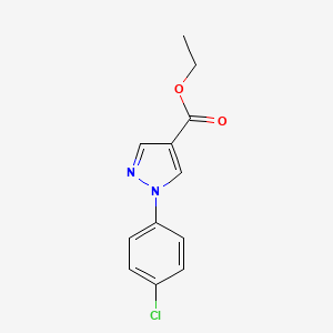Chemical structure of Ethyl 1-(4-chlorophenyl)-1H-pyrazole-4-carboxylate
