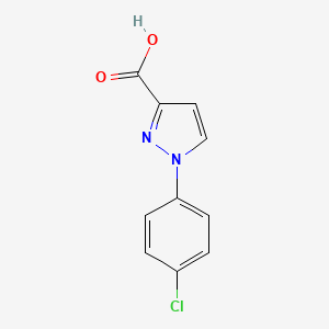 Chemical structure of 1-(4-Chlorophenyl)-1H-pyrazole-3-carboxylic acid