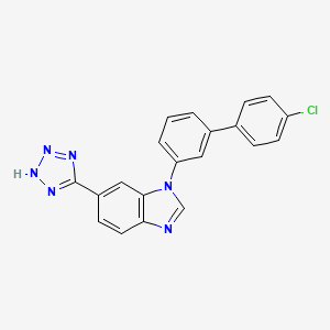 Chemical structure of 1-(4'-Chlorobiphenyl-3-yl)-6-(2H-tetrazol-5-yl)-1H-benzimidazole