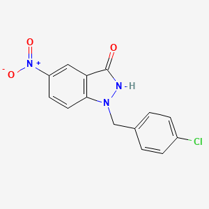 Chemical structure of 1-(4-Chloro-benzyl)-5-nitro-1,2-dihydro-indazol-3-one