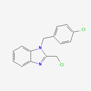 Chemical structure of 1-(4-Chlorobenzyl)-2-(chloromethyl)-1H-benzimidazole