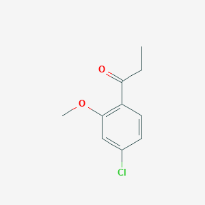 Chemical structure of 1-(4-Chloro-2-methoxyphenyl)propan-1-one