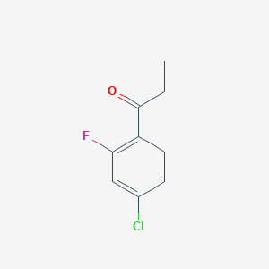 Chemical structure of 1-(4-Chloro-2-fluorophenyl)propan-1-one