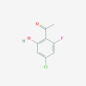 Chemical structure of 1-(4-Chloro-2-fluoro-6-hydroxyphenyl)ethanone