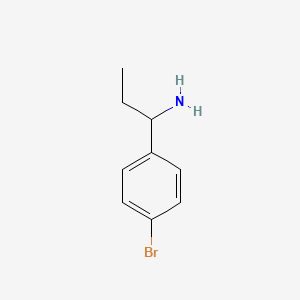 Chemical structure of 1-(4-Bromophenyl)propan-1-amine