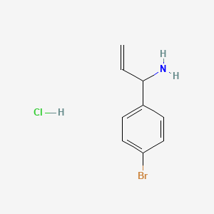 Chemical structure of 1-(4-Bromophenyl)prop-2-en-1-amine hydrochloride