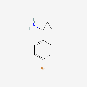 Chemical structure of 1-(4-Bromophenyl)cyclopropanamine