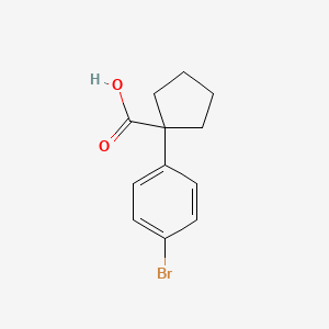Chemical structure of 1-(4-Bromophenyl)Cyclopentanecarboxylic Acid