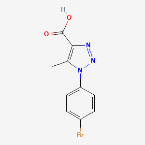 Chemical structure of 1-(4-Bromophenyl)-5-methyl-1H-1,2,3-triazole-4-carboxylic acid
