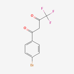 Chemical structure of 1-(4-Bromophenyl)-4,4,4-trifluorobutane-1,3-dione