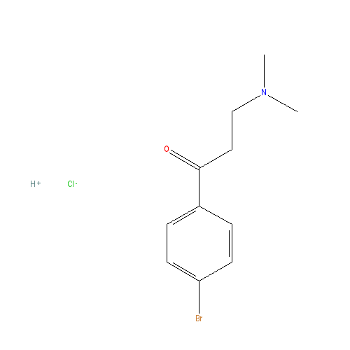 Chemical structure of 1-(4-Bromophenyl)-3-(dimethylamino)propan-1-one hydrochloride