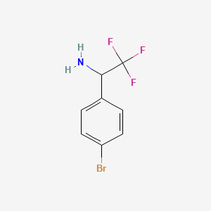 Chemical structure of 1-(4-Bromophenyl)-2,2,2-trifluoroethanamine
