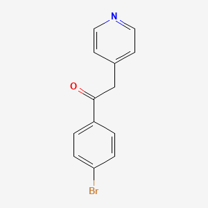Chemical structure of 1-(4-Bromophenyl)-2-(pyridin-4-yl)ethanone
