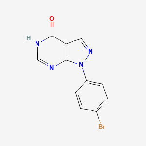 Chemical structure of 1-(4-Bromophenyl)-1H-pyrazolo[3,4-d]pyrimidin-4(5H)-one