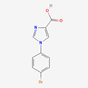 Chemical structure of 1-(4-Bromophenyl)-1H-imidazole-4-carboxylic acid