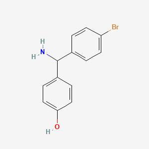Chemical structure of 1-(4-BROMOPHENYL)-1-(4-HYDROXYPHENYL)METHYLAMINE
