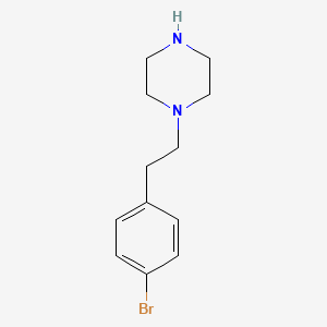 Chemical structure of 1-(4-bromophenethyl)piperazine TFA salt