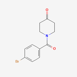 Chemical structure of 1-(4-Bromobenzoyl)piperidin-4-one