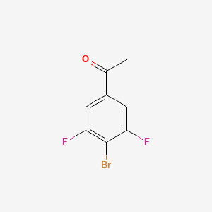 Chemical structure of 1-(4-Bromo-3,5-difluorophenyl)ethanone