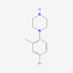 Chemical structure of 1-(4-Bromo-2-methylphenyl)piperazine