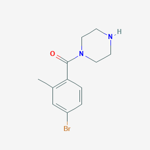 Chemical structure of 1-(4-Bromo-2-methylbenzoyl)piperazine