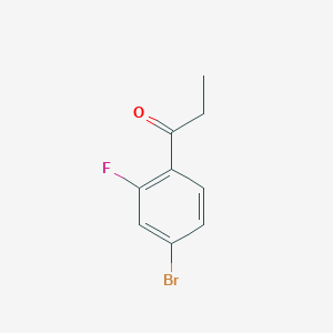 Chemical structure of 1-(4-Bromo-2-fluorophenyl)propan-1-one