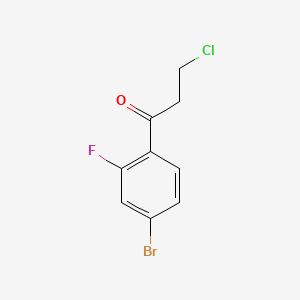 Chemical structure of 1-(4-Bromo-2-fluorophenyl)-3-chloro-1-propanone