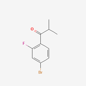 Chemical structure of 1-(4-Bromo-2-fluorophenyl)-2-methylpropan-1-one