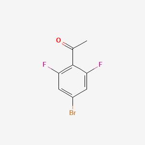 Chemical structure of 1-(4-Bromo-2,6-difluorophenyl)ethanone