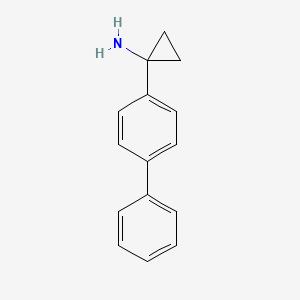 Chemical structure of 1-(4-Biphenylyl)cyclopropanamine