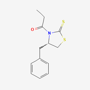 Chemical structure of (S)-4-Benzyl-3-propionyl-1,3-thiazolidine-2-thione