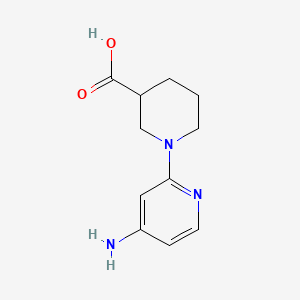 Chemical structure of 1-(4-aminopyridin-2-yl)piperidine-3-carboxylic acid