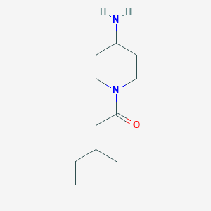 Chemical structure of 1-(4-aminopiperidin-1-yl)-3-methylpentan-1-one