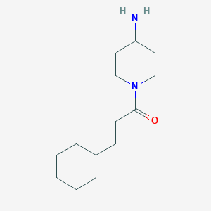 Chemical structure of 1-(4-Aminopiperidin-1-yl)-3-cyclohexylpropan-1-one