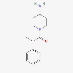 Chemical structure of 1-(4-aminopiperidin-1-yl)-2-phenylpropan-1-one