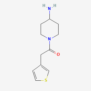 Chemical structure of 1-(4-Aminopiperidin-1-yl)-2-(thiophen-3-yl)ethan-1-one
