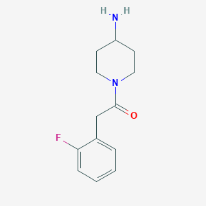 Chemical structure of 1-(4-Aminopiperidin-1-yl)-2-(2-fluorophenyl)ethanone