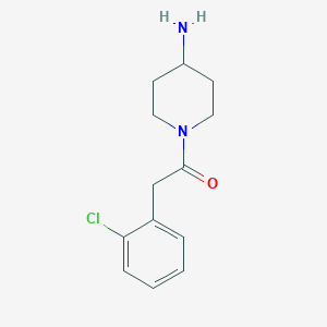 Chemical structure of 1-(4-aminopiperidin-1-yl)-2-(2-chlorophenyl)ethan-1-one