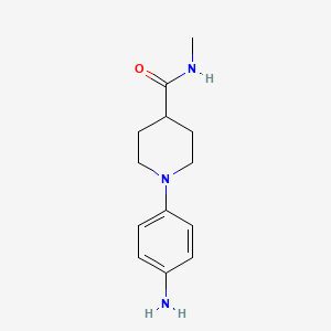 Chemical structure of 1-(4-aminophenyl)-n-methylpiperidine-4-carboxamide