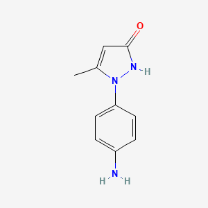 Chemical structure of 1-(4-Aminophenyl)-5-Methyl-2,3-Dihydro-1h-Pyrazol-3-One