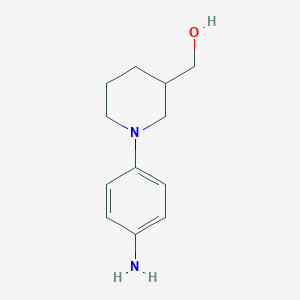 Chemical structure of 1-(4-Aminophenyl)-3-piperidinemethanol