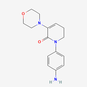 Chemical structure of 1-(4-aminophenyl)-3-morpholino-5,6-dihydropyridin-2(1H)-one
