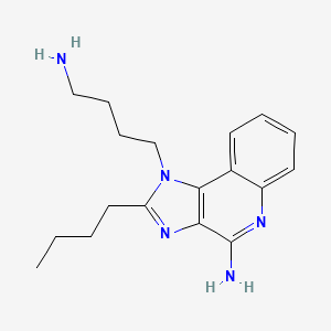 Chemical structure of 1-(4-Aminobutyl)-2-butyl-1H-imidazo[4,5-c]quinolin-4-amine
