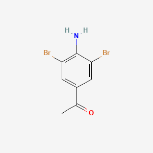 Chemical structure of 1-(4-Amino-3,5-dibromophenyl)ethanone