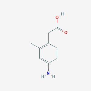 Chemical structure of 2-(4-Amino-2-methylphenyl)acetic acid