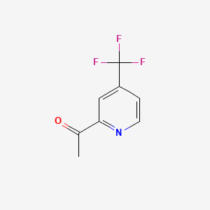 Chemical structure of 1-(4-(Trifluoromethyl)pyridin-2-yl)ethanone