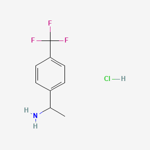 Chemical structure of 1-(4-(Trifluoromethyl)phenyl)ethanamine hydrochloride