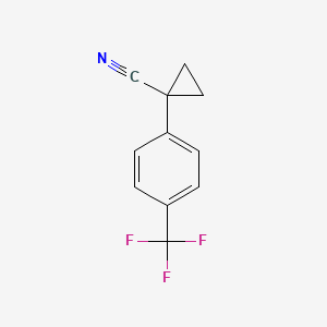 Chemical structure of 1-(4-(Trifluoromethyl)phenyl)cyclopropanecarbonitrile